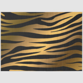 Papel De Seda Elegante tigre de oro
