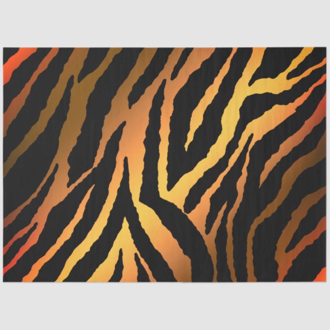 Papel De Seda Elegante tigre de oro (Anverso)