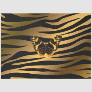 Papel De Seda Elegante tigre de oro