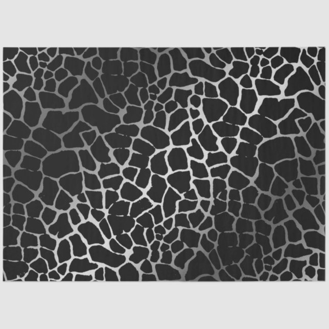 Papel De Seda Elegante tigre plateado (Anverso)