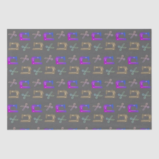 Papel De Seda Elegante tijeras de máquina de coser de sastre col (Anverso)