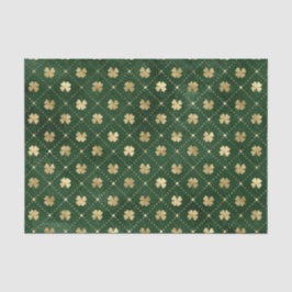 Papel De Seda Elegante trébol de oro verde