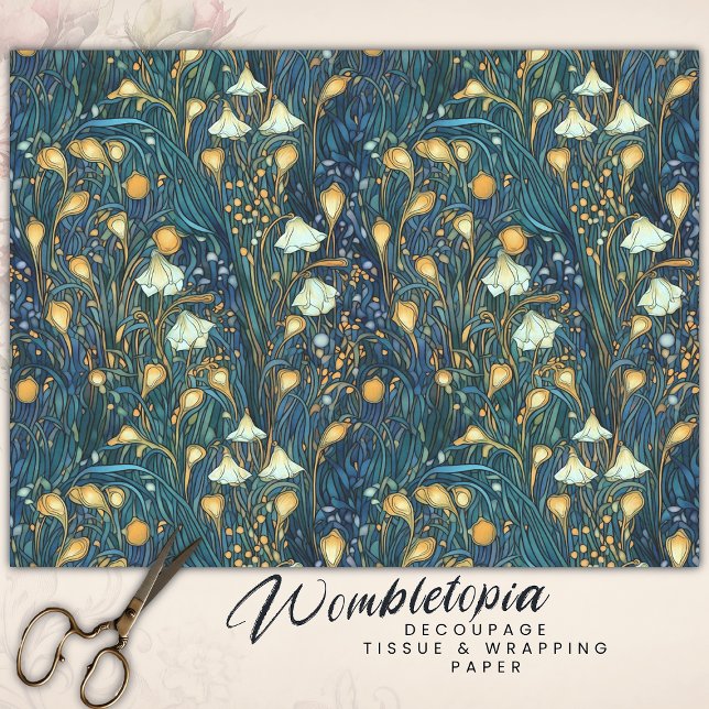 Papel De Seda Elegante Twilight Garden Decoración Floral (Subido por el creador)