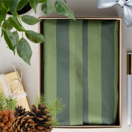 Papel De Seda Elegante verde cazador Jardín Verde Raya 