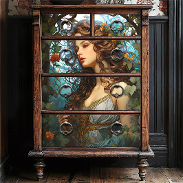 Papel De Seda Elegante victoriano Art Nouveau Goddess Vintage