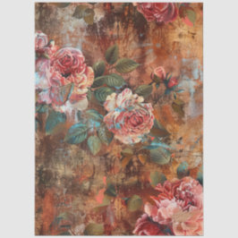 Papel De Seda Elegante victoriano rústico floral decoupage 