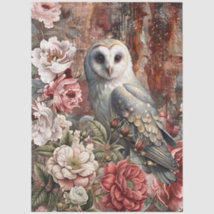 Papel De Seda Elegante Victoriano Rústico Floral Decoupage 