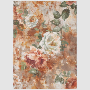 Papel De Seda Elegante victoriano rústico floral decoupage