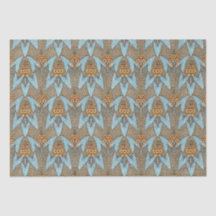 Elegante Vintage Azul Amarillo Art Nouveau Floral