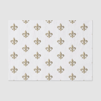 Papel De Seda Elegante Vintage Brass Heraldic Fleur de lis
