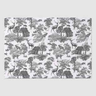 Papel De Seda Elegante Vintage Deer Fox Hare Country Toile