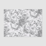 Papel De Seda Elegante Vintage Francés Grabado Floral Toile-Gris<br><div class="desc">Elegante y ornamentado patrón vintage gris y blanco de jouy con flores exóticas, viñas y follaje entrelazados con guirnaldas y canastos de rosas. Este patrón se adaptó a partir de un fragmento textil francés histórico aproximadamente en 1910 en la colección Smithsonian. El patrón es de alta resolución pero no se...</div>