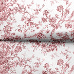 Papel De Seda Elegante Vintage Francés Grabado Floral Toile-Rosa<br><div class="desc">Elegante y adornado patrón rosa y blanco vintage de jouy con flores exóticas, viñas y follaje entrelazados con guirnaldas y canastos de rosas. Este patrón se adaptó a partir de un fragmento textil francés histórico aproximadamente en 1910 en la colección Smithsonian. El patrón es de alta resolución pero no se...</div>