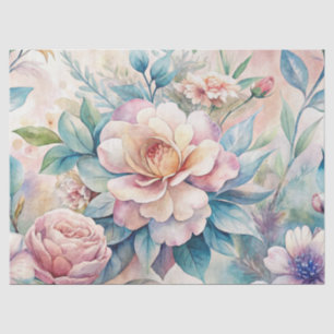 Papel De Seda Elegante Vintage Inspirado Dreamy Floral Efemera