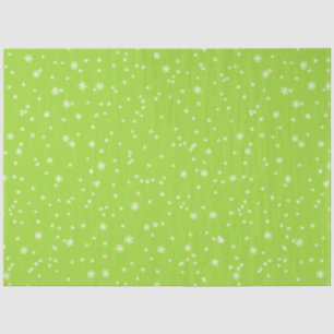 Papel De Seda Elegante y brillante copos de nieve de invierno ve