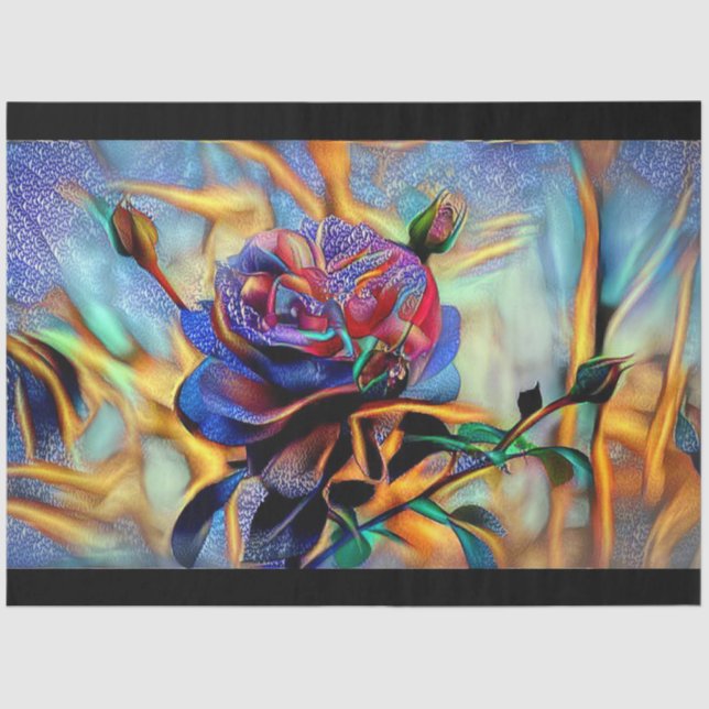 Papel De Seda Elegante y brillante sueño de arte Rosa (Anverso)