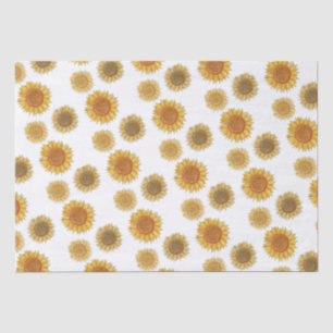 Papel De Seda Elegante y elegante Boho Farmhouse Yellow Sunflowe