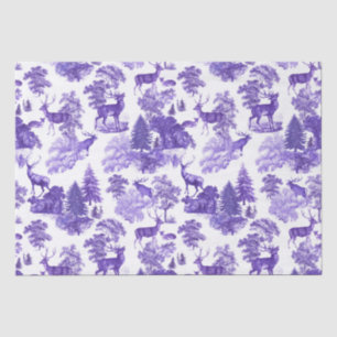 Papel De Seda Elegante y festivo periwinkle azul Deer Woods