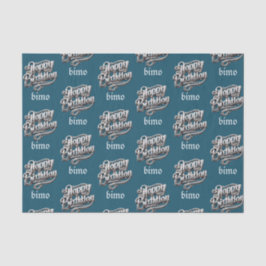 Papel De Seda elegante y lujoso cumpleaños alegre de cian