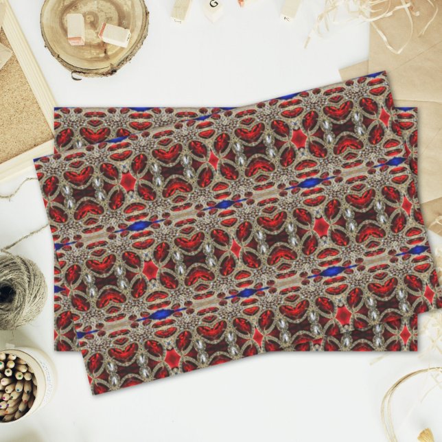 Papel De Seda elegante y sofisticado rubí de oro rojo burgundy (elegant sophisticated gold ruby red burgundy tissue paper)