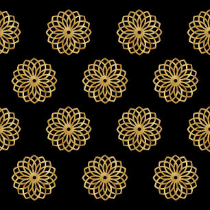 Papel De Seda Elegantes árboles de oro y navidad negra