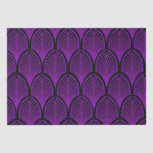 Papel De Seda Elegantes arcos de estilo morado y negro Art Deco