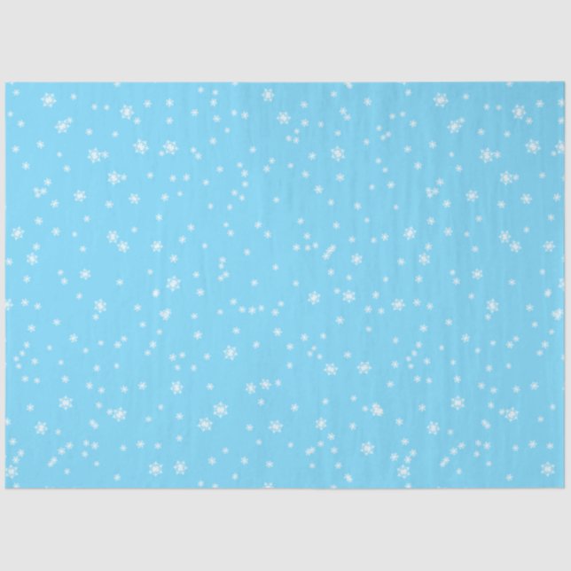 Papel De Seda Elegantes copos de invierno azul brillante (Anverso)