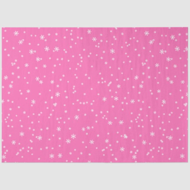 Papel De Seda Elegantes copos de invierno rosados calientes (Anverso)
