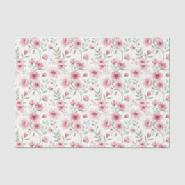 Papel De Seda Elegantes Flores de Acuarela Rosa Decoupage