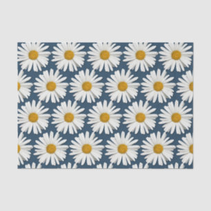Papel De Seda Elegantes flores de color blanco margarita hippie 
