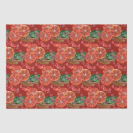 Papel De Seda Elegantes Naranjas Cortan Palos De Canela