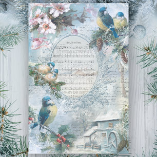 Papel De Seda Elegantes Navidades Bluebirds y desenlace musical