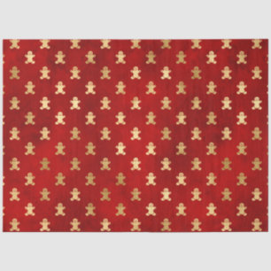 Papel De Seda Elegantes Navidades de Pan de Oro Rojo