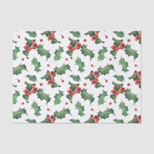 Papel De Seda Elegantes Navidades Red Berry