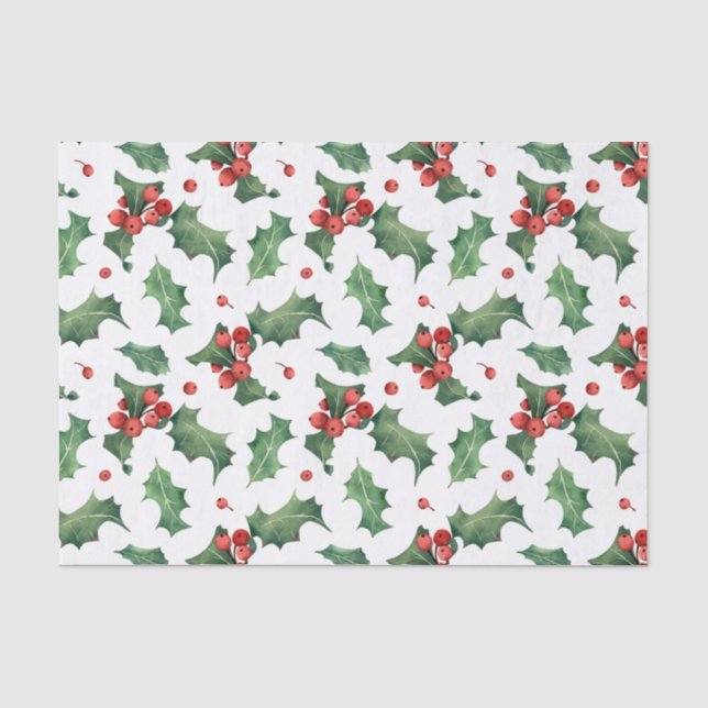 Papel De Seda Elegantes Navidades Red Berry (Anverso)