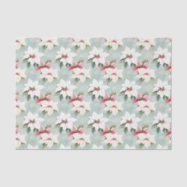 Papel De Seda Elegantes Navidades rosados blancos Poinsettias