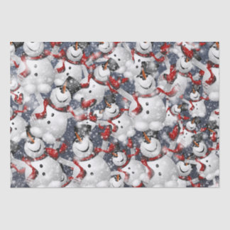 Papel De Seda Elegantes Navidades Snowman