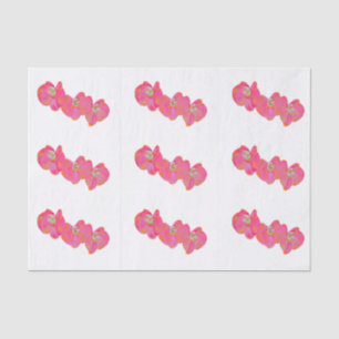 Papel De Seda Elegantes orquídeas de acuarela rosa floral tropic