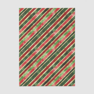 Papel De Seda Elegantes rayas de época Navidades de oro rojo ver