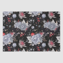 Elegantes Rosas del cráneo Coffin Plata Negro