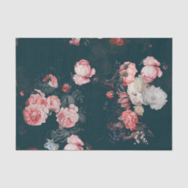 Papel De Seda Elegantes rosas rosadas florales holandesas ricas