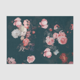 Papel De Seda Elegantes rosas rosadas florales holandesas ricas