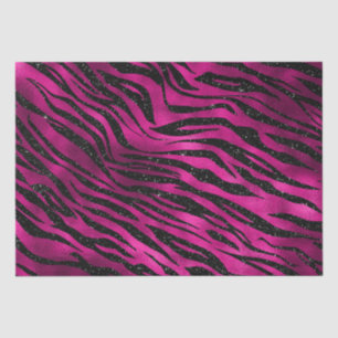 Papel De Seda Elegantes tigres Purpurinas rosados y negros