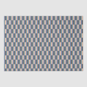 Papel De Seda Elegantes tonos azules de Moda y patrón geométrico