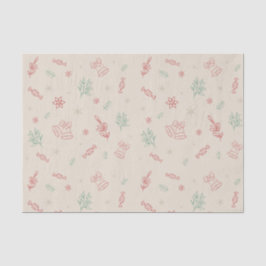 Papel De Seda Elementos de Navidades mínimos personalizados