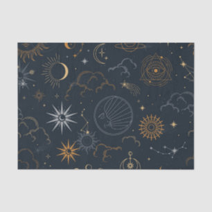 Papel De Seda Elementos místicos celestes y lunares