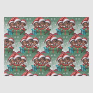 Papel De Seda Elf Navidades afroamericanos