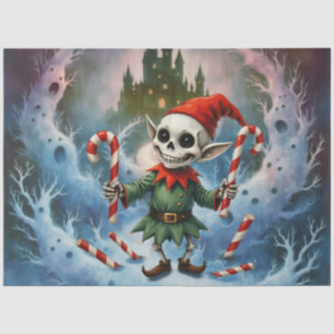 Papel De Seda Elfo de Navidad Esqueleto – Navidades Oscuras Dive