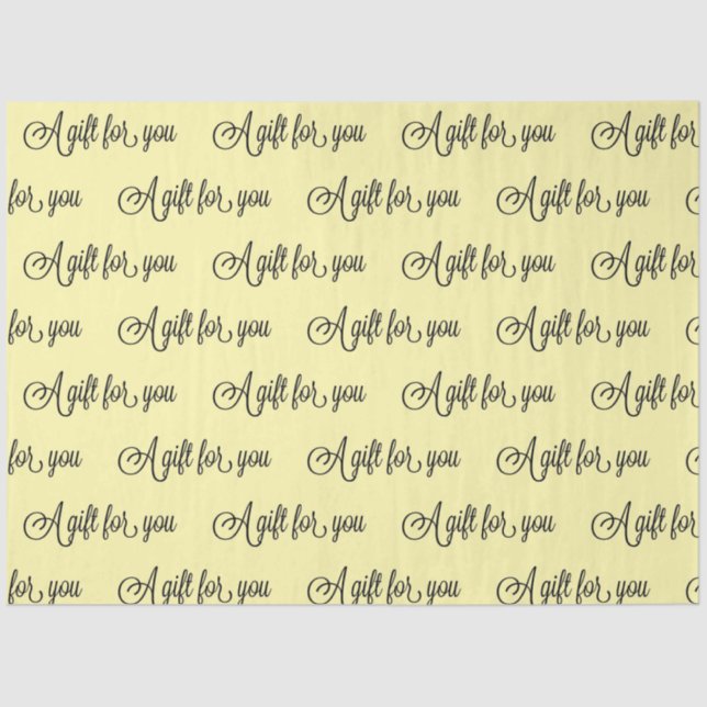 Papel De Seda Elija su regalo de caligrafía elegante  (Anverso)