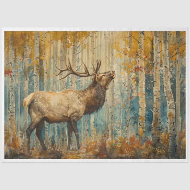 Papel De Seda Elk de otoño (Anverso)